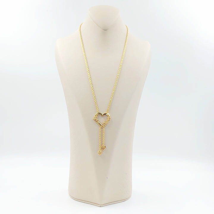 21K عقد مسبحة قلب-مجوهرات الشيخ سعيد-Saeed Jewelry 