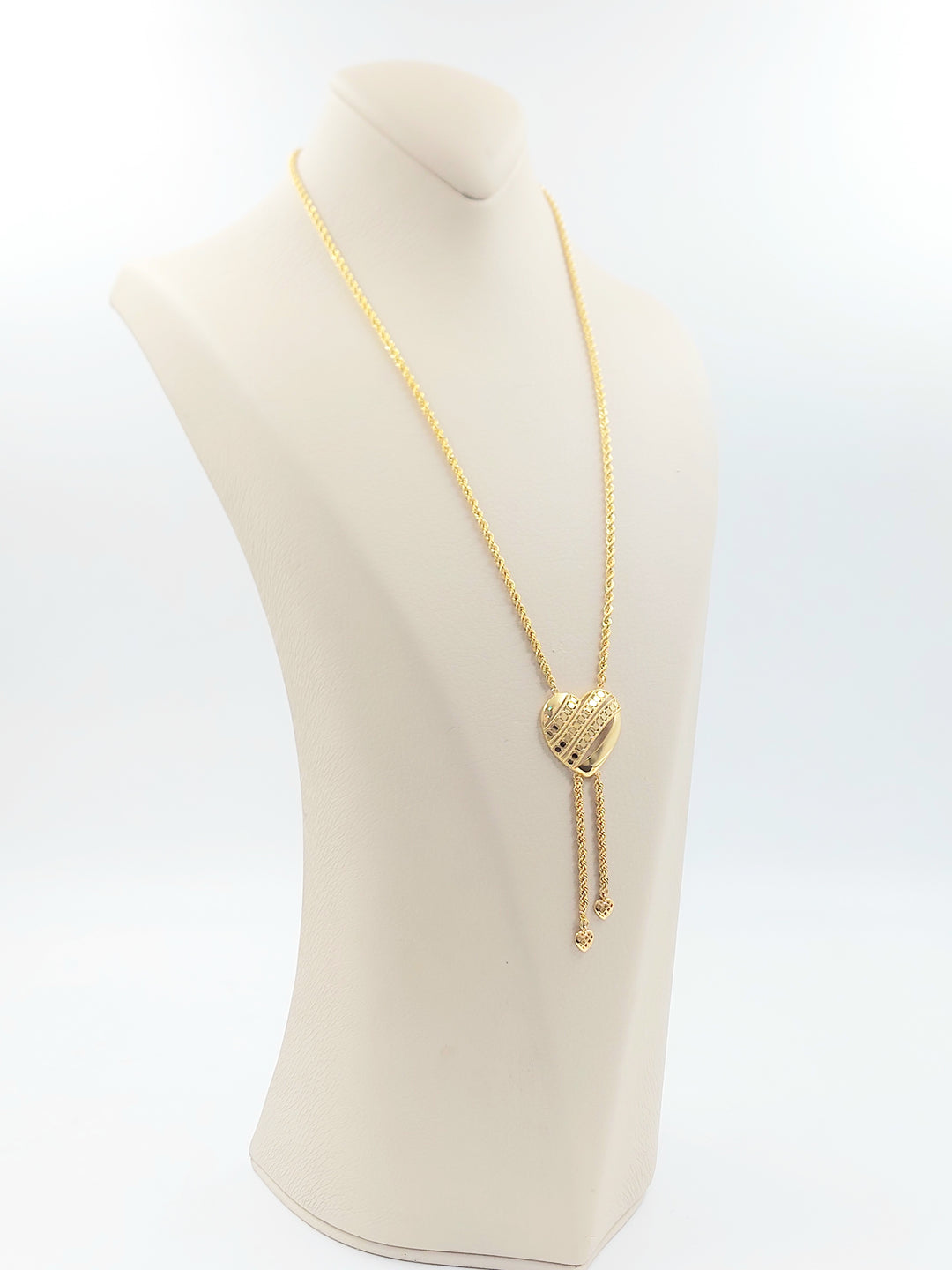 21K عقد مسبحة قلب-مجوهرات الشيخ سعيد-Saeed Jewelry 