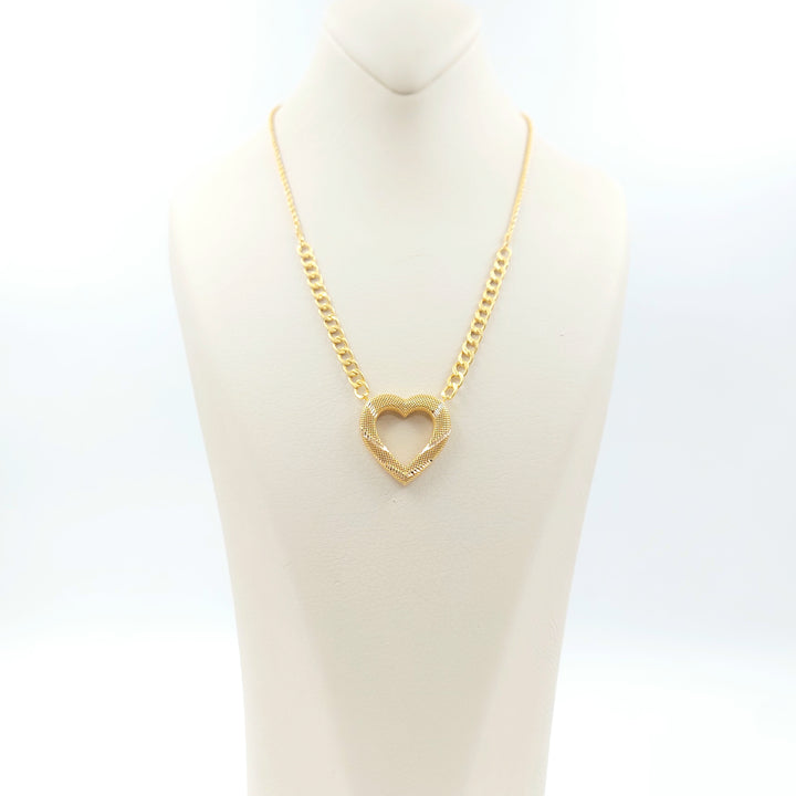 21K عقد قلب-مجوهرات الشيخ سعيد-Saeed Jewelry 