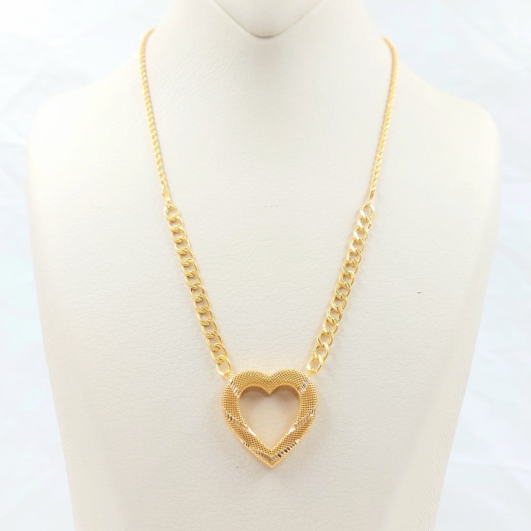 21K عقد قلب-مجوهرات الشيخ سعيد-Saeed Jewelry 