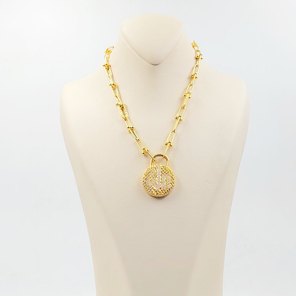 21K عقد بيبر كليب اسلامي-مجوهرات الشيخ سعيد-Saeed Jewelry 