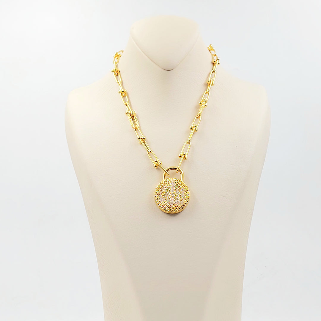 21K عقد بيبر كليب اسلامي-مجوهرات الشيخ سعيد-Saeed Jewelry 