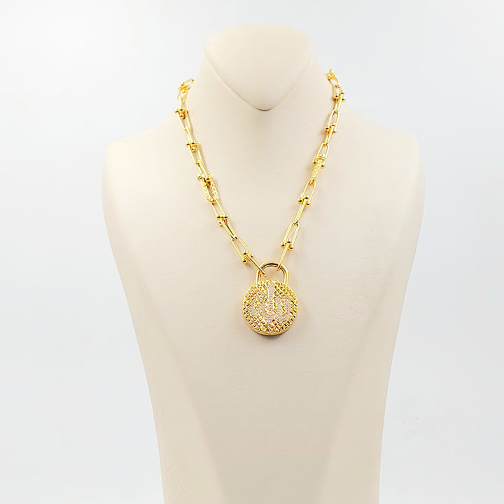 21K عقد بيبر كليب اسلامي-مجوهرات الشيخ سعيد-Saeed Jewelry 