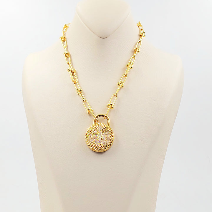 21K عقد بيبر كليب اسلامي-مجوهرات الشيخ سعيد-Saeed Jewelry 