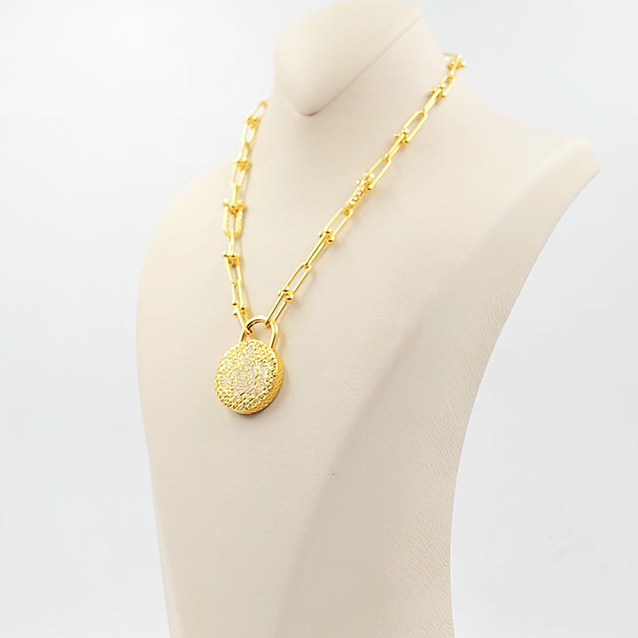 21K عقد بيبر كليب اسلامي-مجوهرات الشيخ سعيد-Saeed Jewelry 