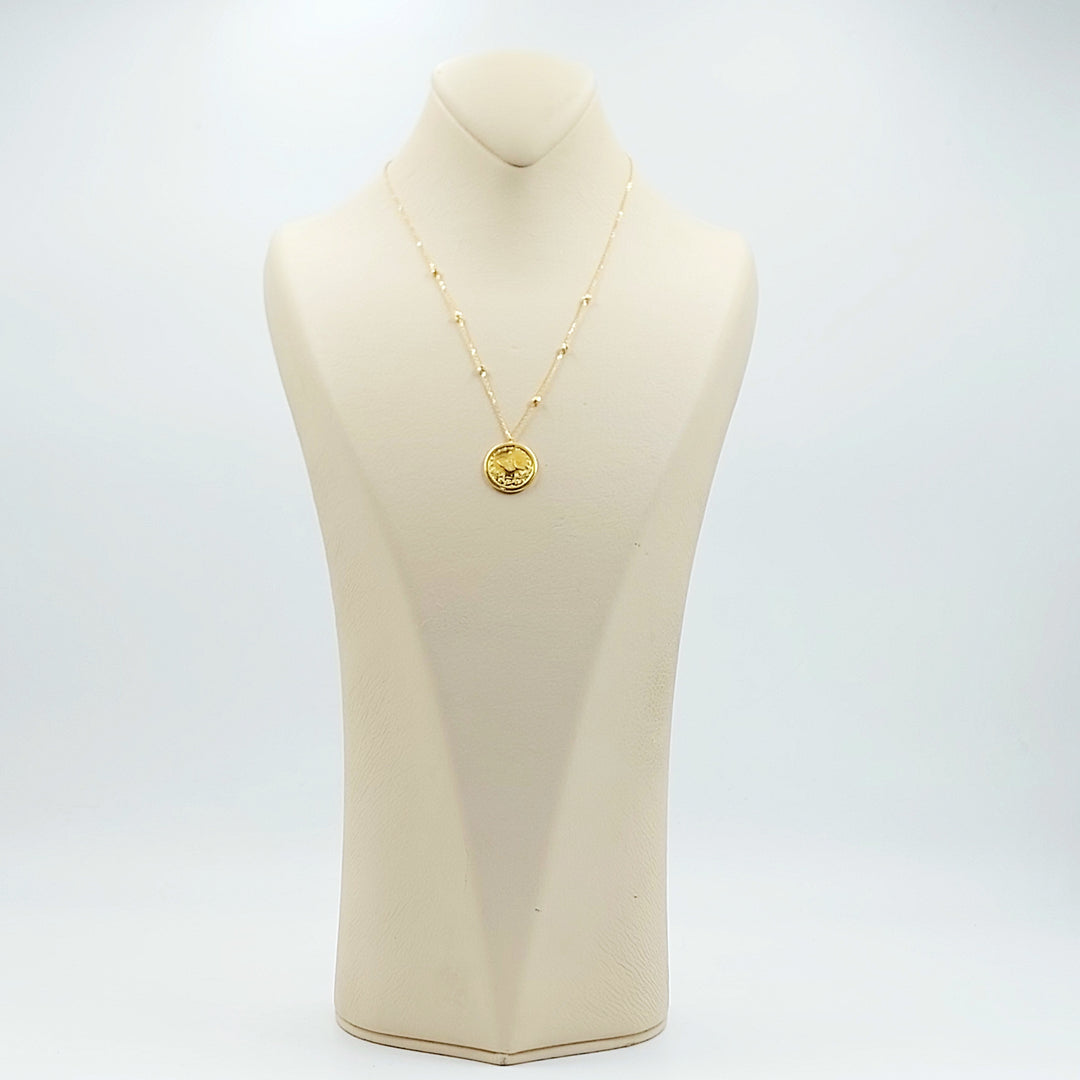 21K عقد رشادي ناعم-مجوهرات الشيخ سعيد-Saeed Jewelry 