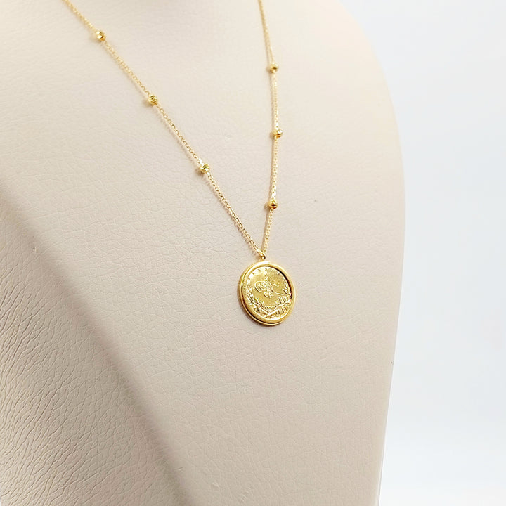 21K عقد رشادي ناعم-مجوهرات الشيخ سعيد-Saeed Jewelry 