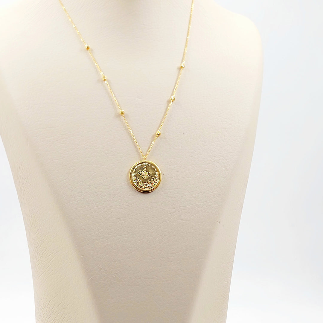 21K عقد رشادي ناعم-مجوهرات الشيخ سعيد-Saeed Jewelry 