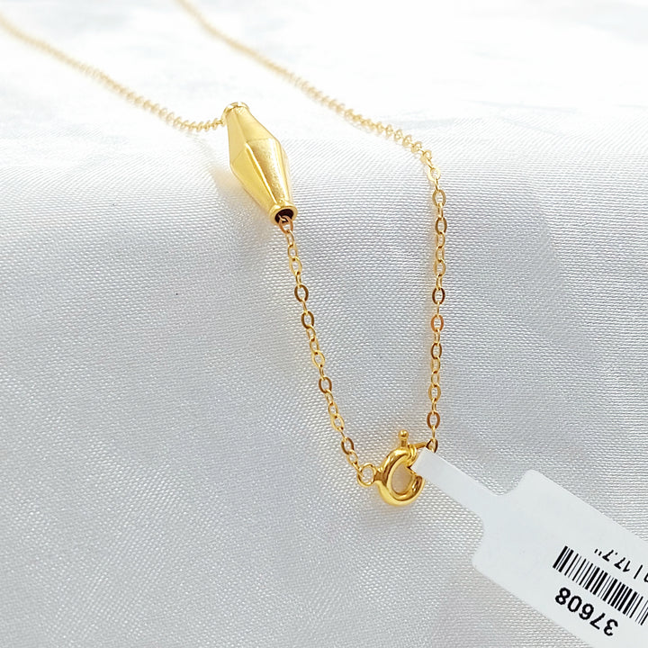 21K عقد زيتون ناعم-مجوهرات الشيخ سعيد-Saeed Jewelry 