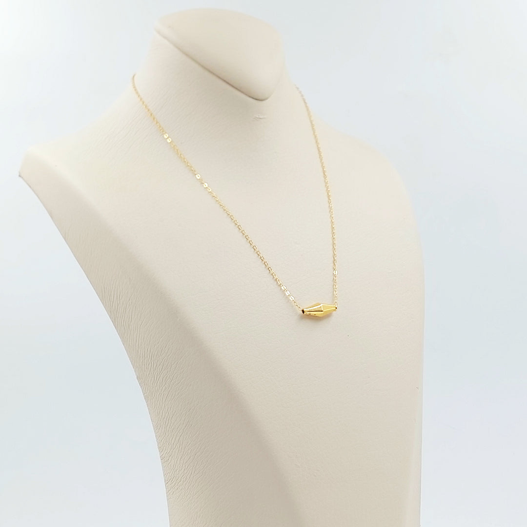 21K عقد زيتون ناعم-مجوهرات الشيخ سعيد-Saeed Jewelry 