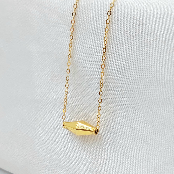 21K عقد زيتون ناعم-مجوهرات الشيخ سعيد-Saeed Jewelry 