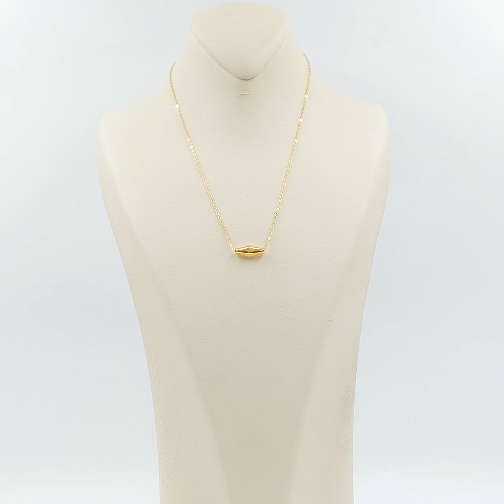 21K عقد زيتون ناعم-مجوهرات الشيخ سعيد-Saeed Jewelry 
