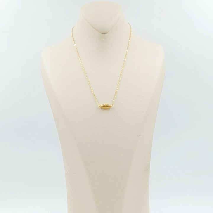 21K عقد زيتون ناعم-مجوهرات الشيخ سعيد-Saeed Jewelry 