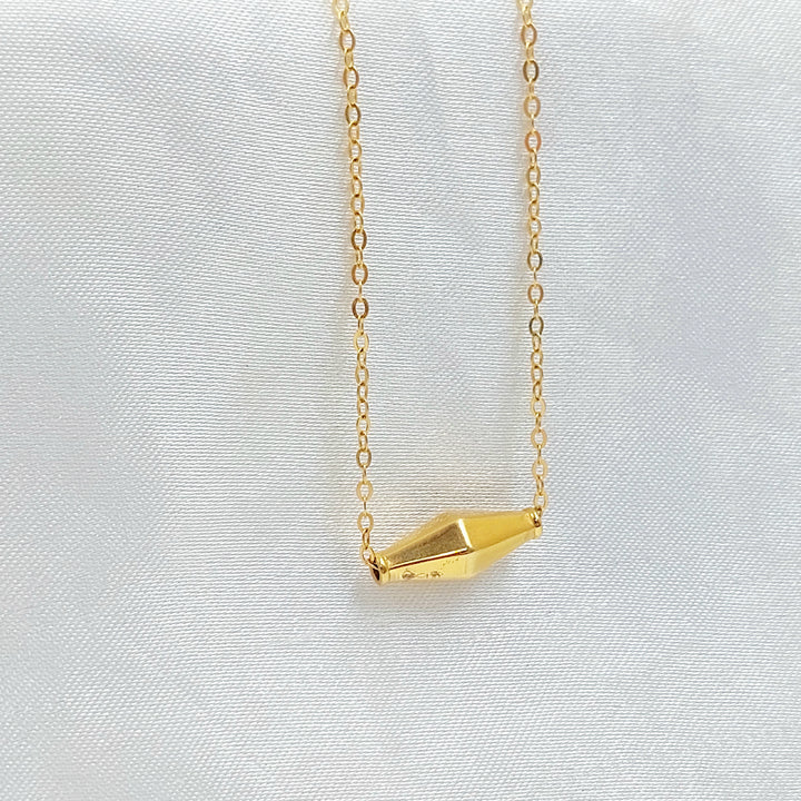 21K عقد زيتون ناعم-مجوهرات الشيخ سعيد-Saeed Jewelry 