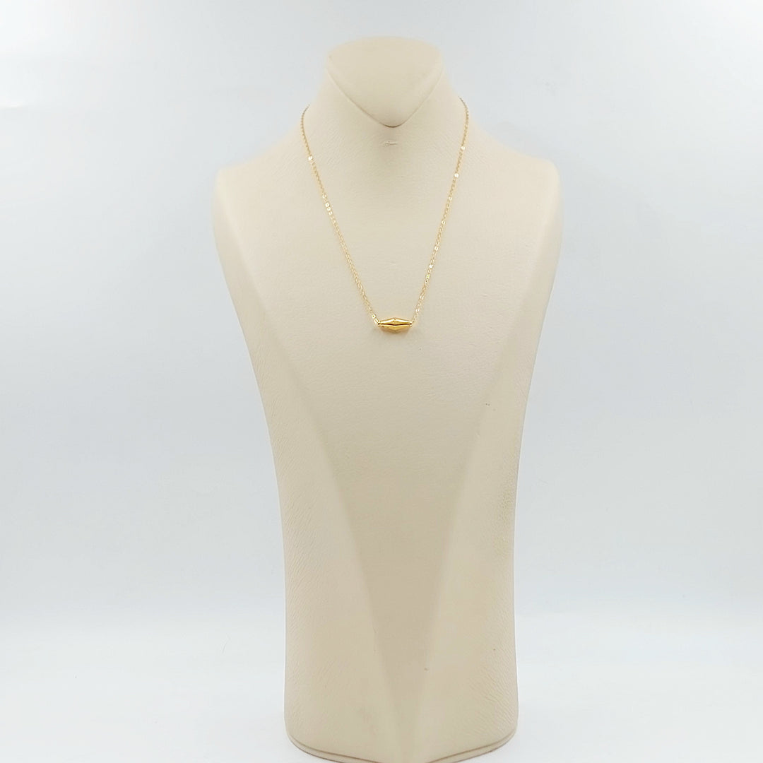 21K عقد زيتون ناعم-مجوهرات الشيخ سعيد-Saeed Jewelry 