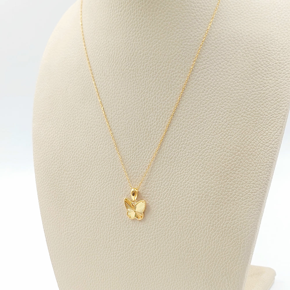 21K عقد فراشة ناعم-مجوهرات الشيخ سعيد-Saeed Jewelry 