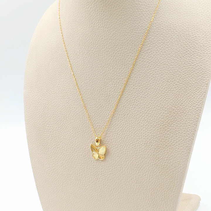 21K عقد فراشة ناعم-مجوهرات الشيخ سعيد-Saeed Jewelry 