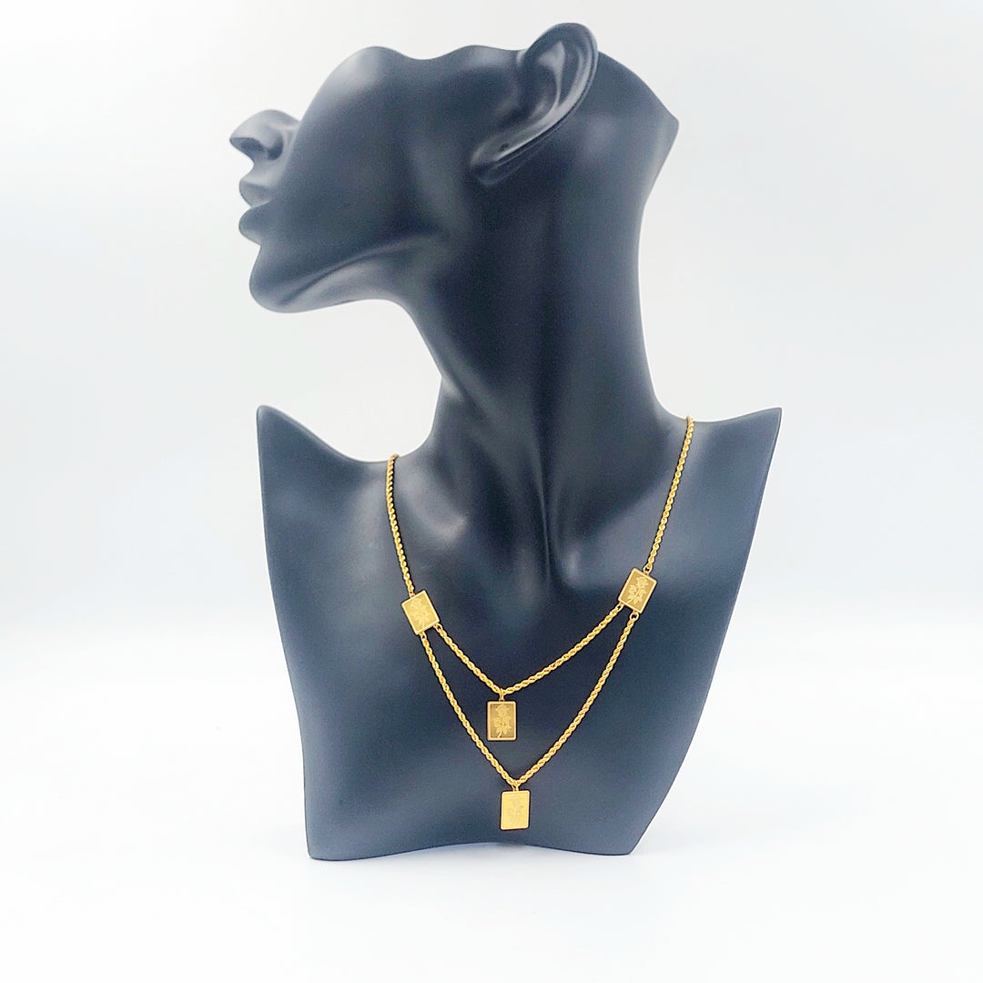 21K عقد اونصه ناعم-مجوهرات الشيخ سعيد-Saeed Jewelry 