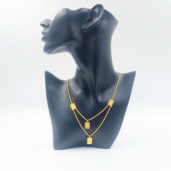 21K عقد اونصه ناعم-مجوهرات الشيخ سعيد-Saeed Jewelry 