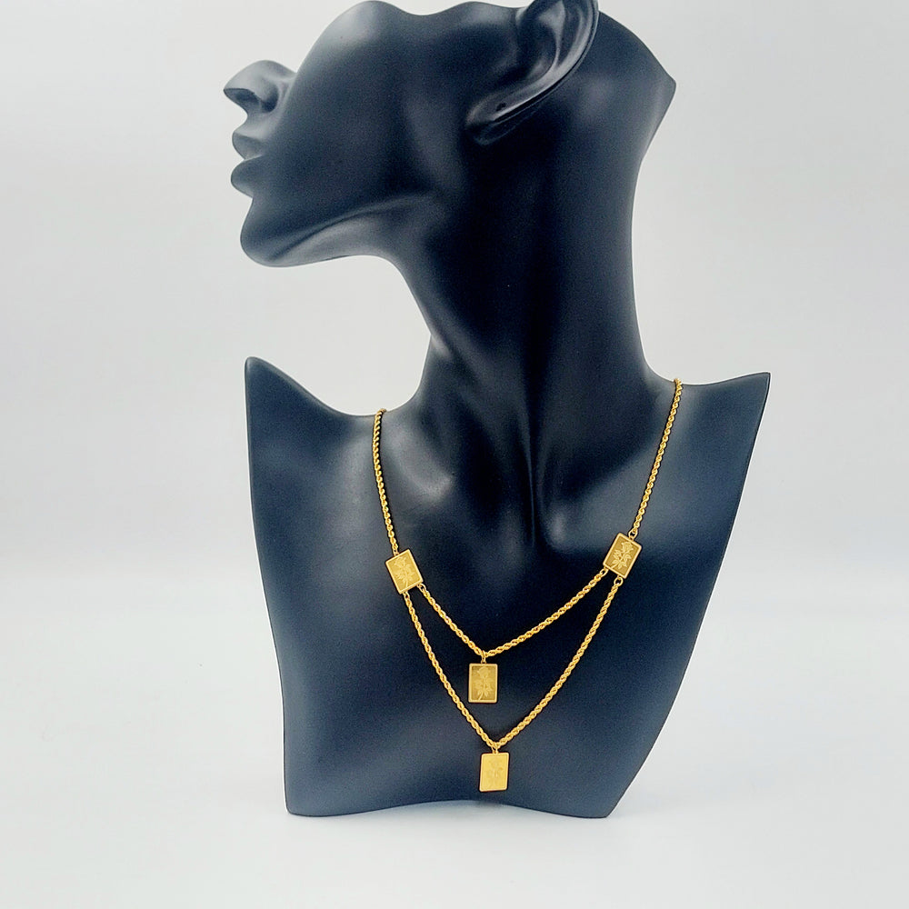 21K عقد اونصه ناعم-مجوهرات الشيخ سعيد-Saeed Jewelry 