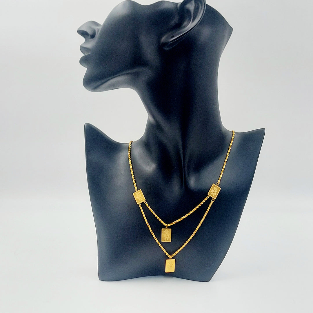 21K عقد اونصه ناعم-مجوهرات الشيخ سعيد-Saeed Jewelry 