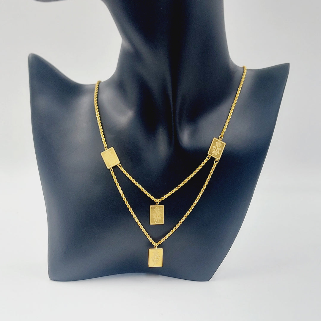 21K عقد اونصه ناعم-مجوهرات الشيخ سعيد-Saeed Jewelry 