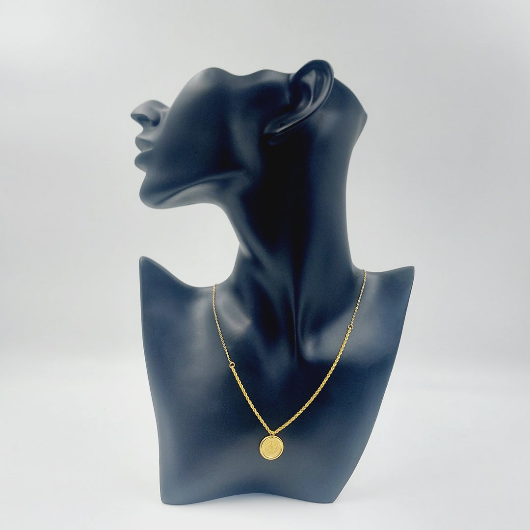 21K عقد رشادي ناعم-مجوهرات الشيخ سعيد-Saeed Jewelry 