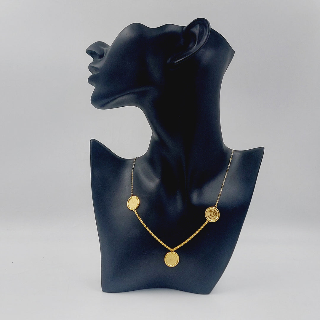 21K عقد رشادي ناعم-مجوهرات الشيخ سعيد-Saeed Jewelry 