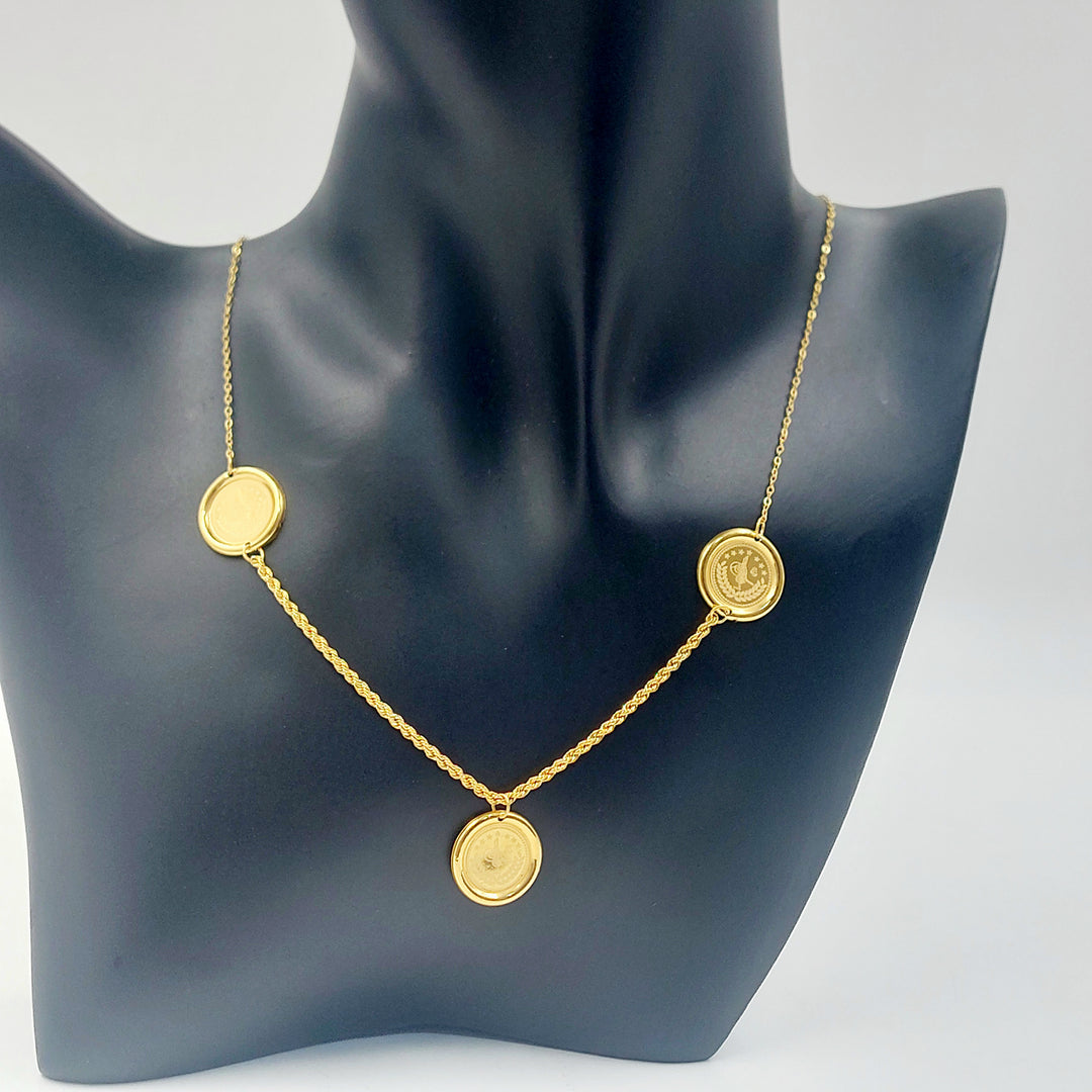 21K عقد رشادي ناعم-مجوهرات الشيخ سعيد-Saeed Jewelry 