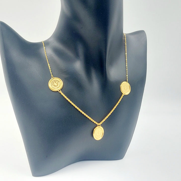 21K عقد رشادي ناعم-مجوهرات الشيخ سعيد-Saeed Jewelry 