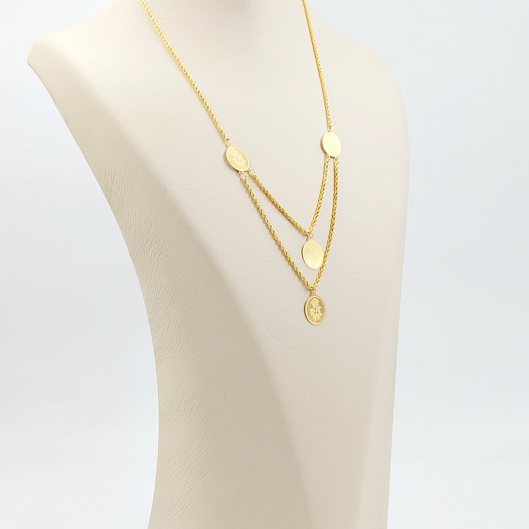 21K عقد اونصه قشرة-مجوهرات الشيخ سعيد-Saeed Jewelry 