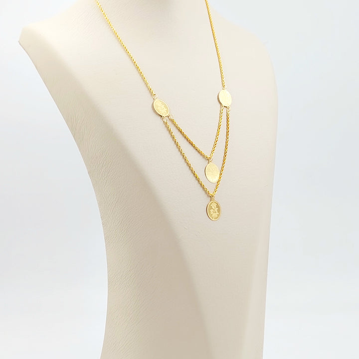 21K عقد اونصه قشرة-مجوهرات الشيخ سعيد-Saeed Jewelry 