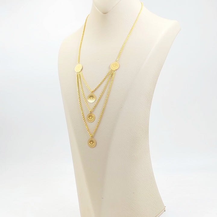 21K عقد رشادي قشرة-مجوهرات الشيخ سعيد-Saeed Jewelry 