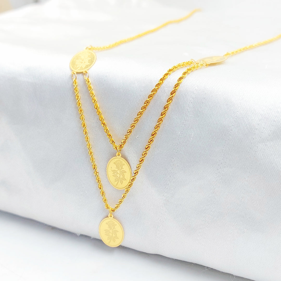 21K عقد اونصه قشرة-مجوهرات الشيخ سعيد-Saeed Jewelry 