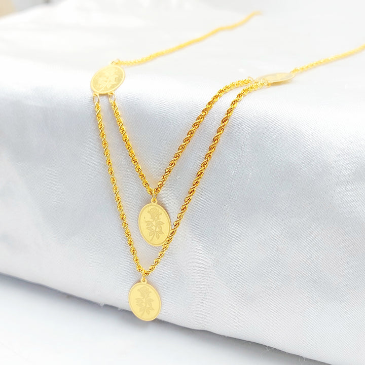 21K عقد اونصه قشرة-مجوهرات الشيخ سعيد-Saeed Jewelry 