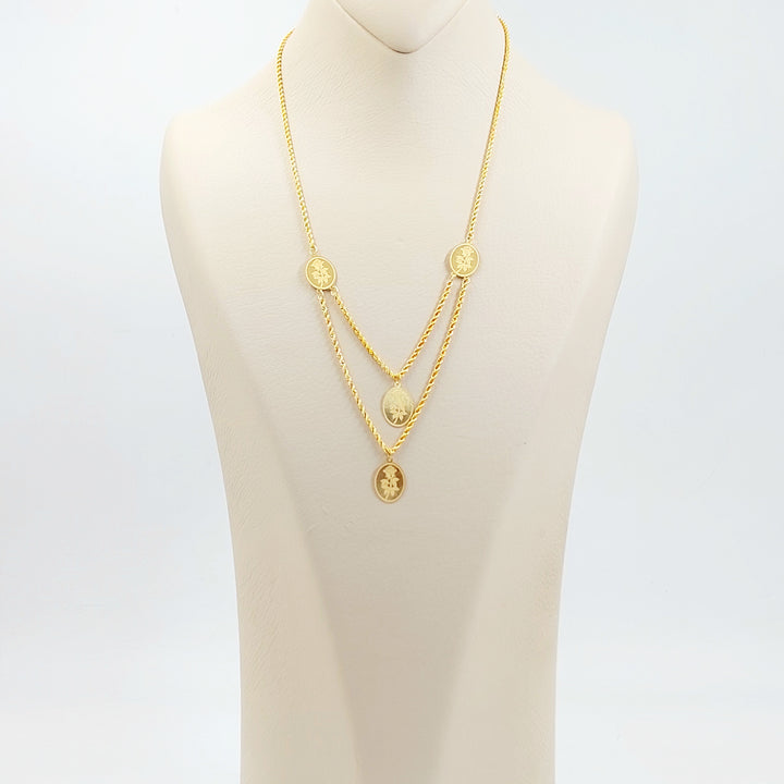 21K عقد اونصه قشرة-مجوهرات الشيخ سعيد-Saeed Jewelry 