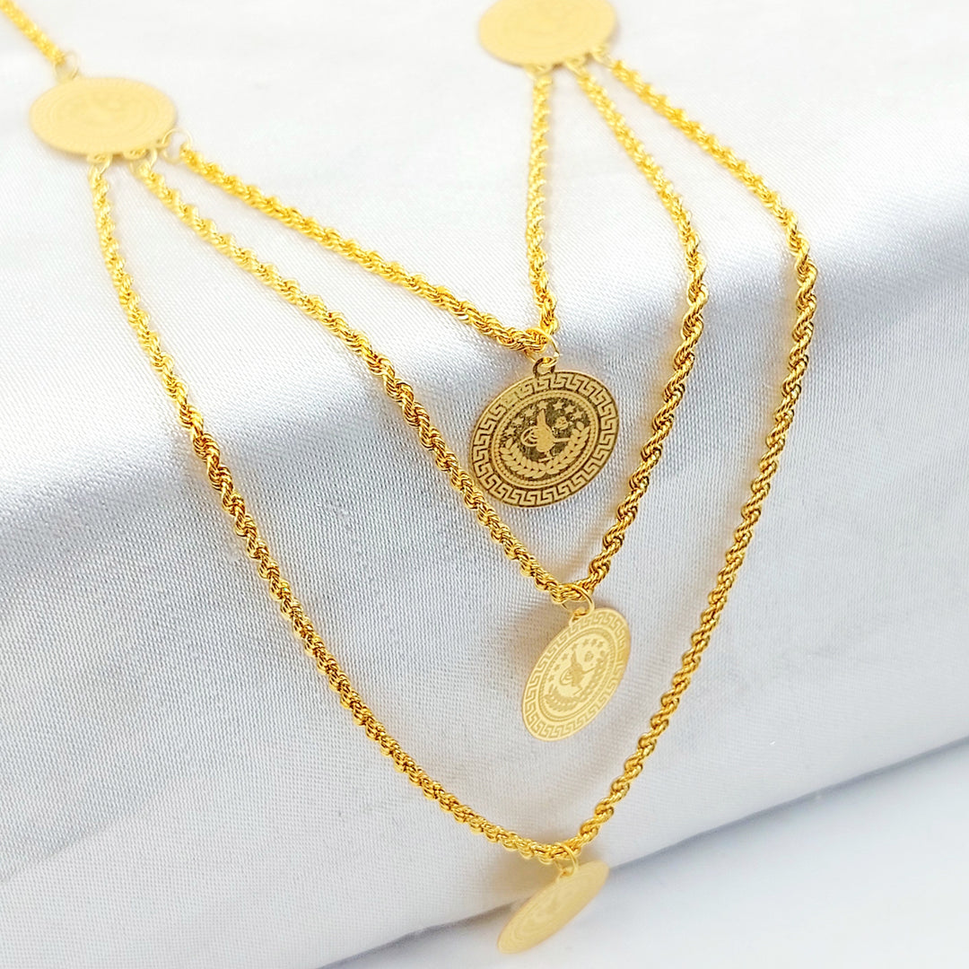 21K عقد رشادي قشرة-مجوهرات الشيخ سعيد-Saeed Jewelry 