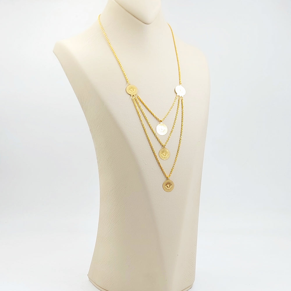 21K عقد رشادي قشرة-مجوهرات الشيخ سعيد-Saeed Jewelry 