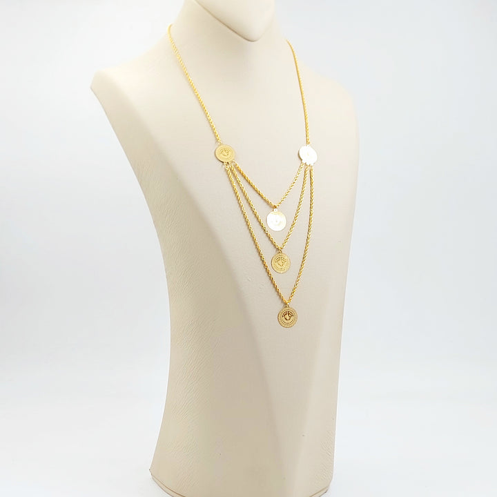 21K عقد رشادي قشرة-مجوهرات الشيخ سعيد-Saeed Jewelry 