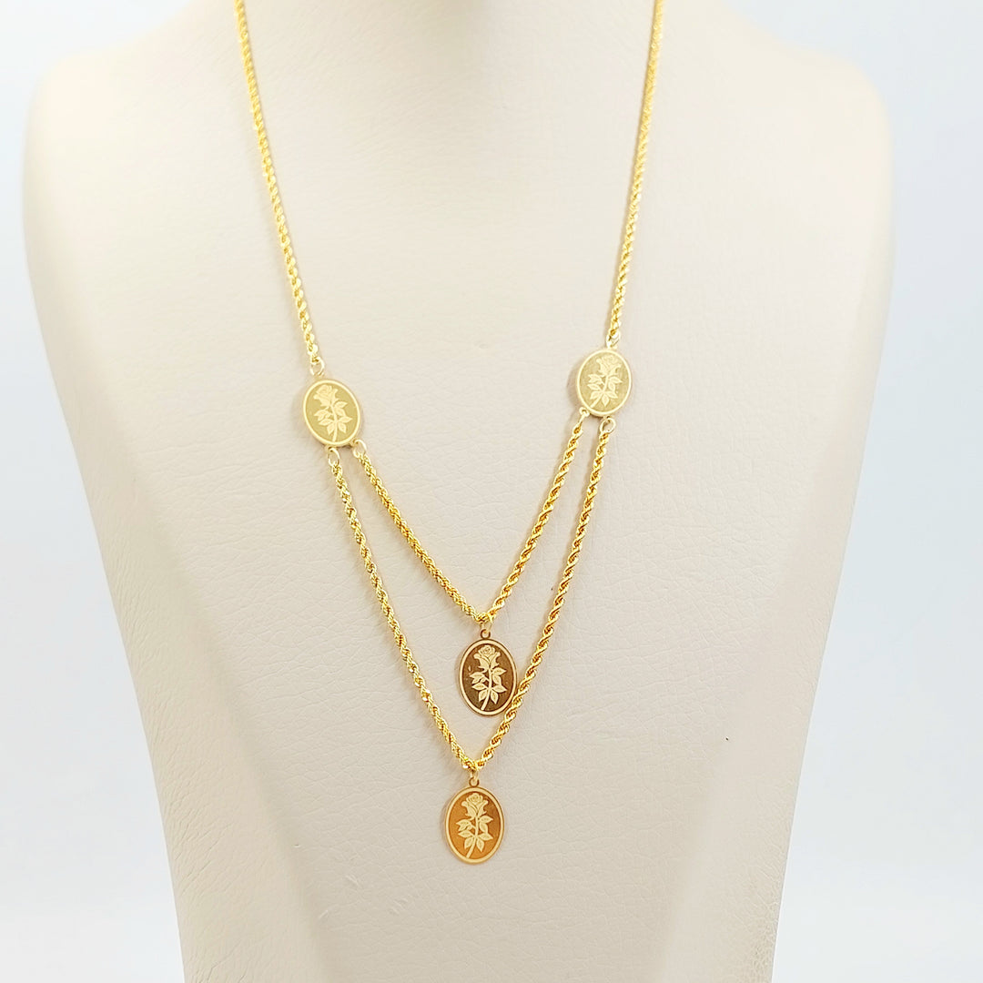 21K عقد اونصه قشرة-مجوهرات الشيخ سعيد-Saeed Jewelry 