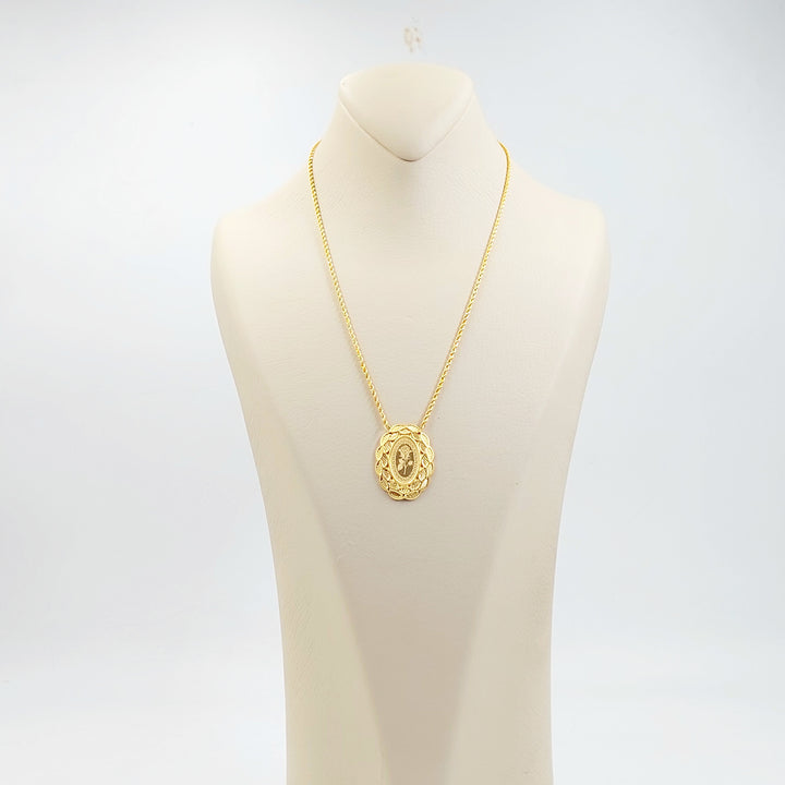 21K عقد اونصه قشرة-مجوهرات الشيخ سعيد-Saeed Jewelry 