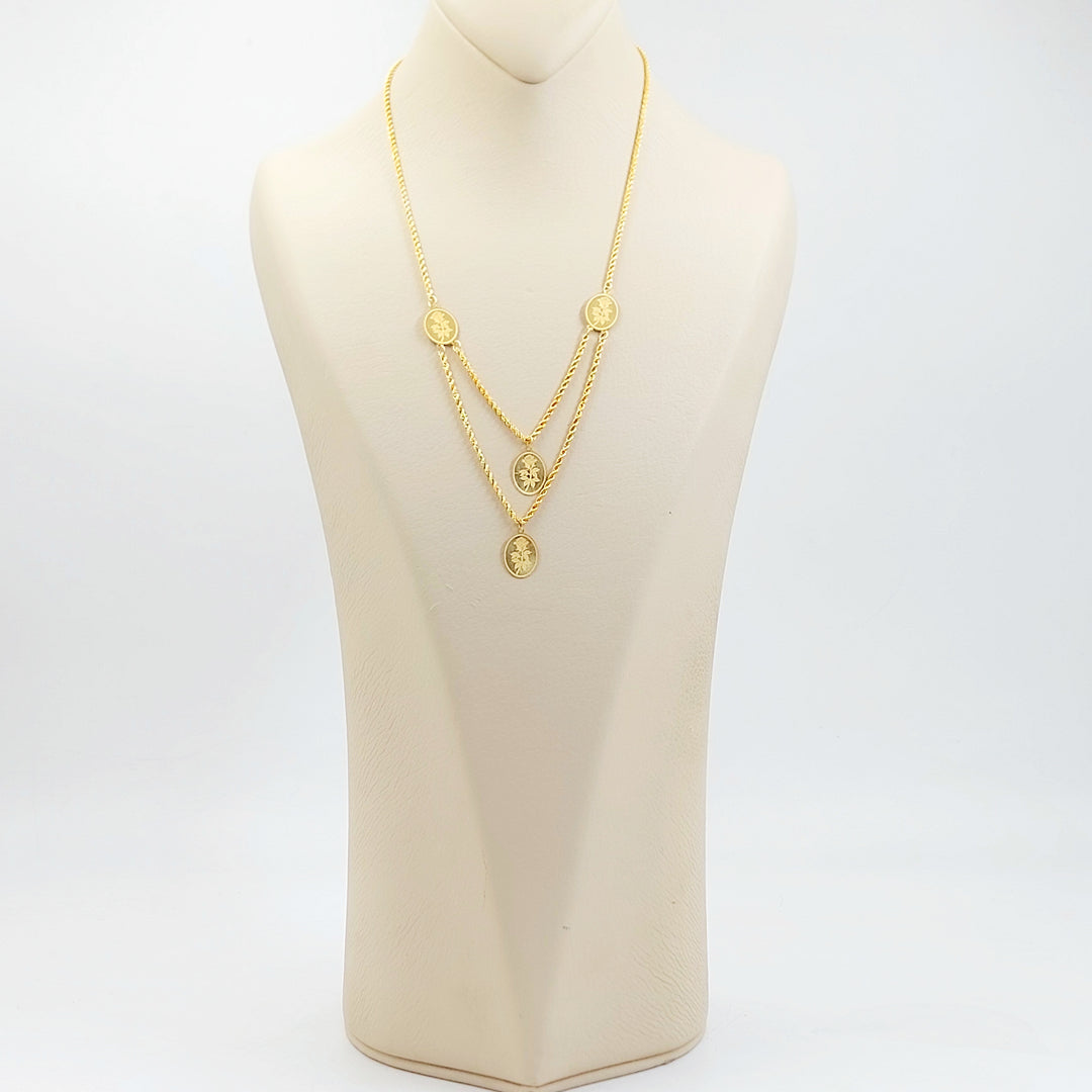 21K عقد اونصه قشرة-مجوهرات الشيخ سعيد-Saeed Jewelry 