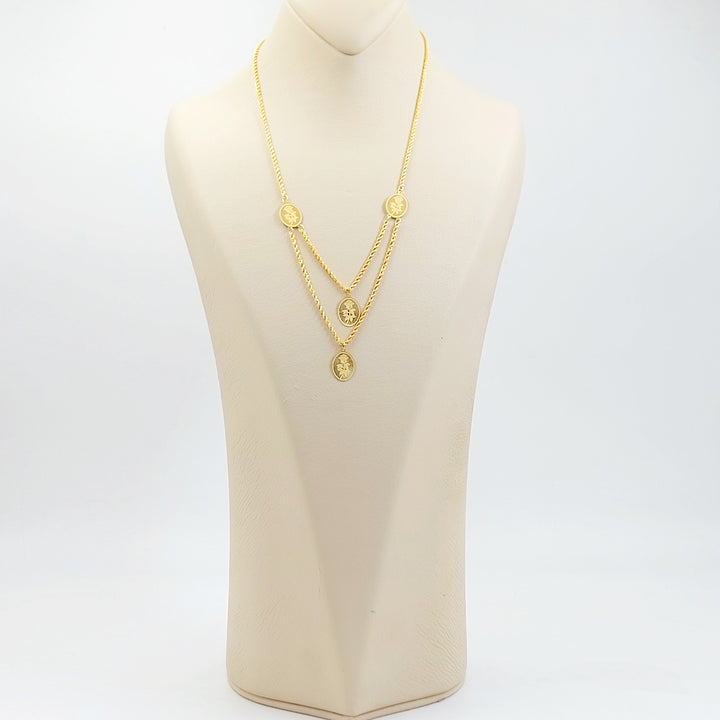 21K عقد اونصه قشرة-مجوهرات الشيخ سعيد-Saeed Jewelry 