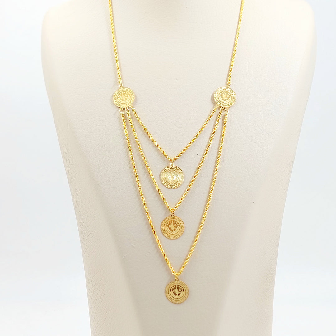 21K عقد رشادي قشرة-مجوهرات الشيخ سعيد-Saeed Jewelry 