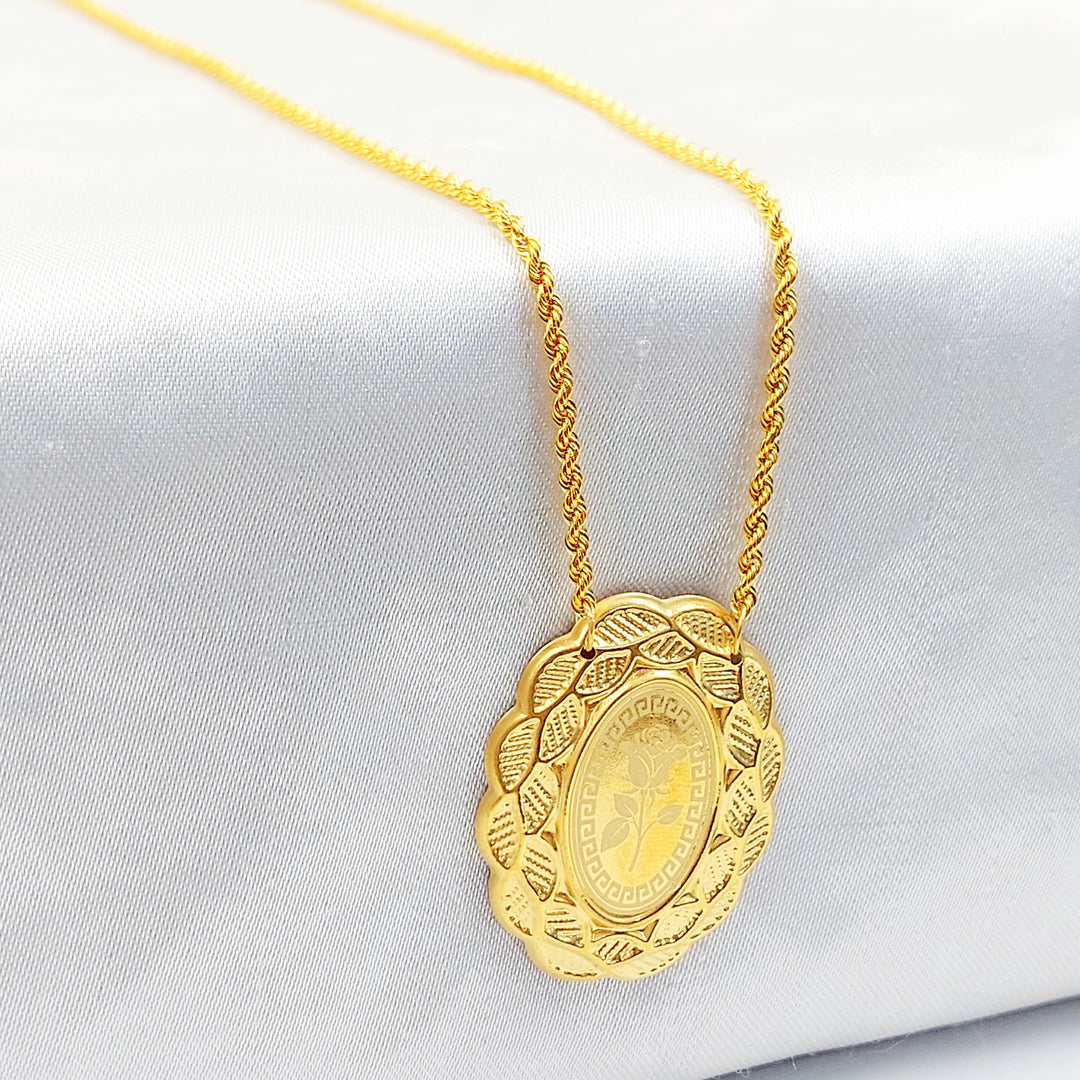 21K عقد اونصه قشرة-مجوهرات الشيخ سعيد-Saeed Jewelry 