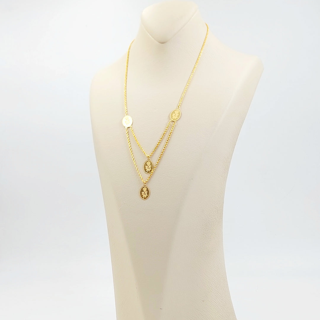 21K عقد اونصه قشرة-مجوهرات الشيخ سعيد-Saeed Jewelry 