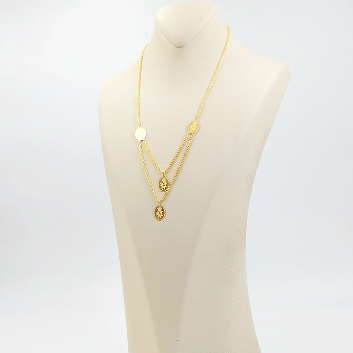 21K عقد اونصه قشرة-مجوهرات الشيخ سعيد-Saeed Jewelry 