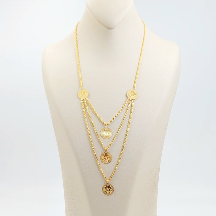 21K عقد رشادي قشرة-مجوهرات الشيخ سعيد-Saeed Jewelry 