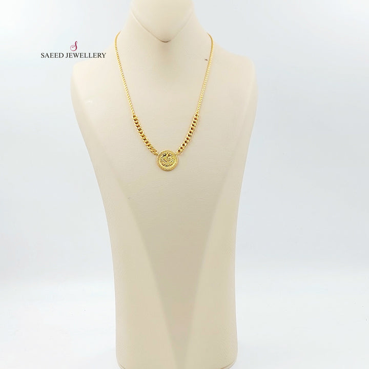 21K عقد رشادي قشرة-مجوهرات الشيخ سعيد-Saeed Jewelry 