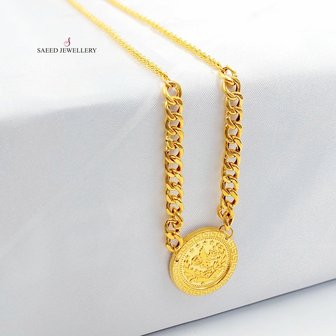 21K عقد رشادي قشرة-مجوهرات الشيخ سعيد-Saeed Jewelry 